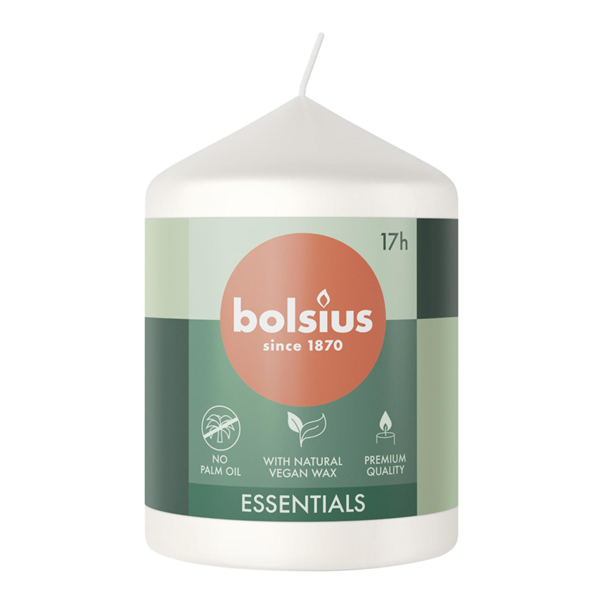 Bolsius stompkaars 80 58 cloudy white