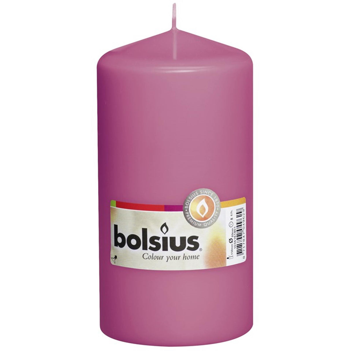 Bolsius stompkaars 150 78 fuchsia