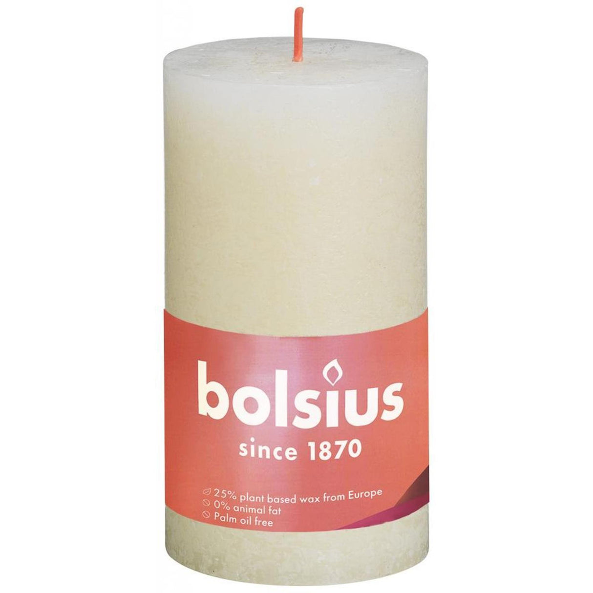 Bolsius Stub Bandle rustique Soft Pearl 130x68 mm