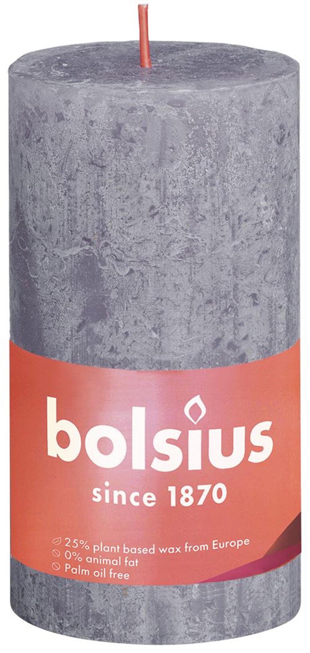 Bolsius Stub Kerze rustikaler Lavendelblau 130x68 mm