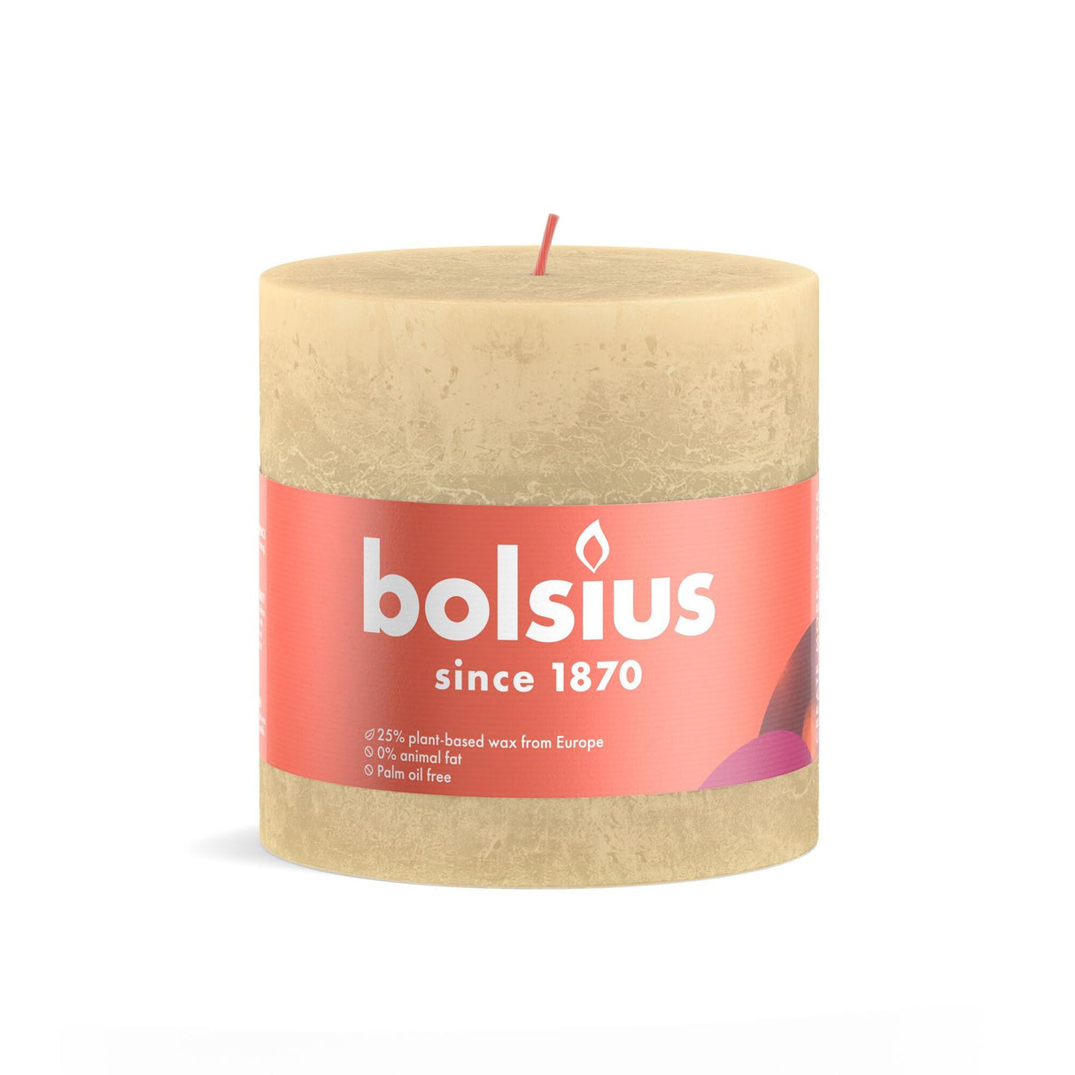 Bolsius rustiekkaars 100 100mm beige