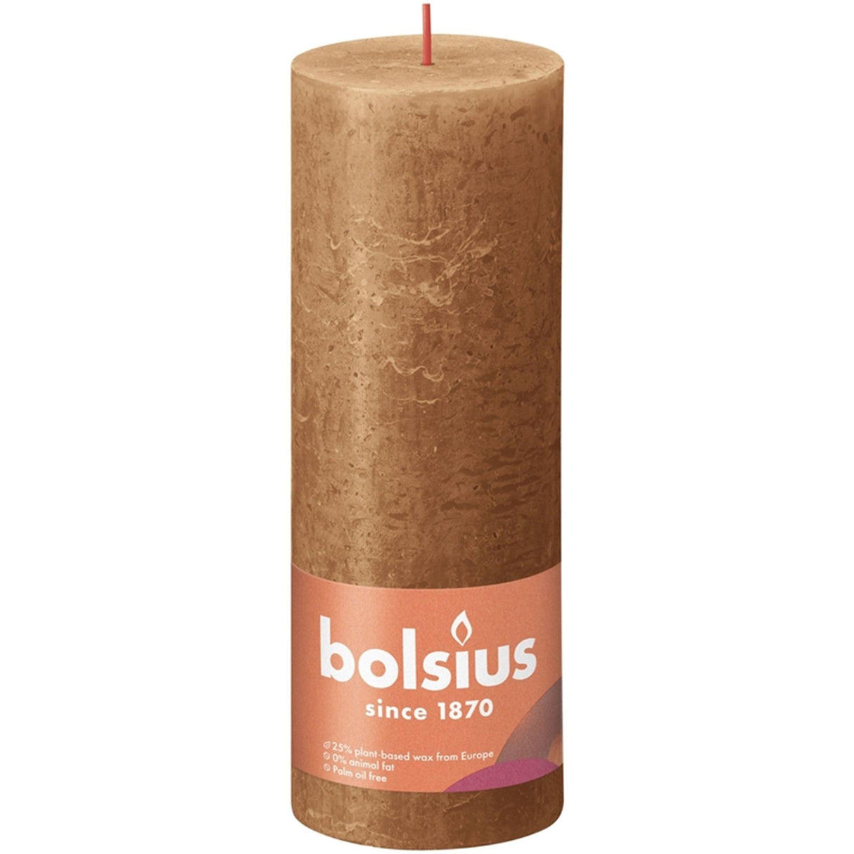 Bolsius pillar candle rustic spicy brown 190x68 mm