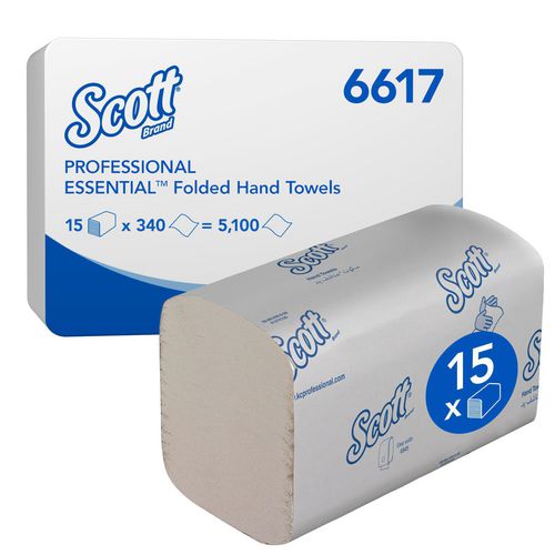 Handdoeken scott essential 1-laags wit