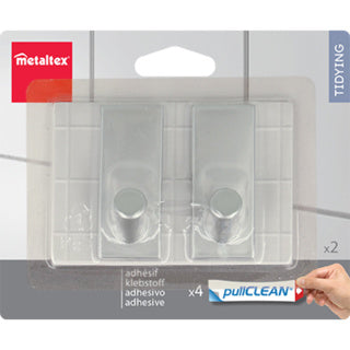 Crochets métalliques autocollants Metaltex | 3 pièces