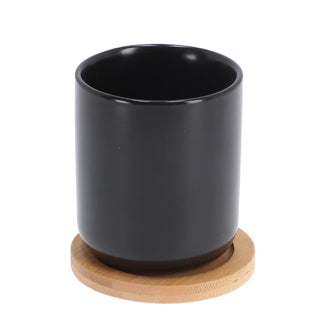 Bredemeijer TheMok Umea 200ml Black and Coaster Set 2