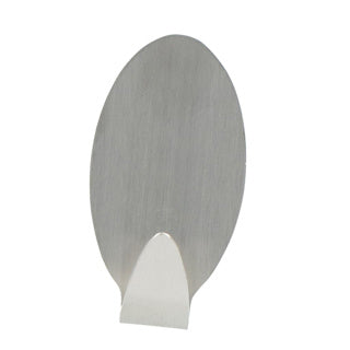 Metaltex adhesive hooks 2 pieces stainless steel oval