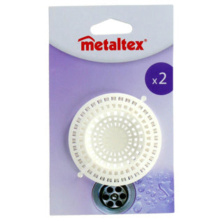 Filtro lavello Metaltex 2 pezzi in plastica bianca