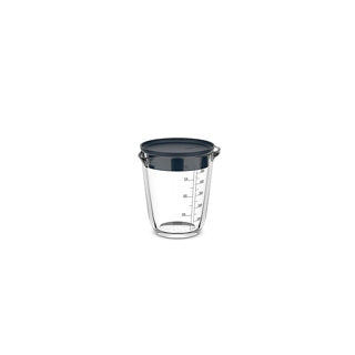 Glass measuring cup 500ml with lid, navy