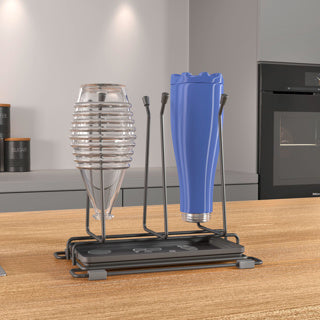 Rackflaschen abtropfen lassen