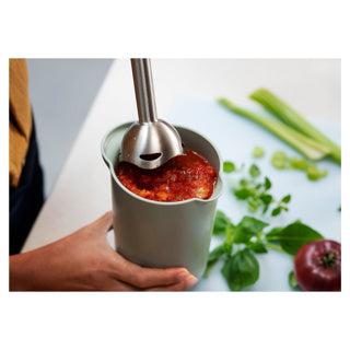 Mixbeker 1l met deksel chalk | 2 stuks
