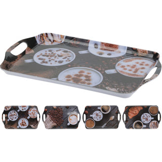 Melamine tray 38x23cm 4 assorted