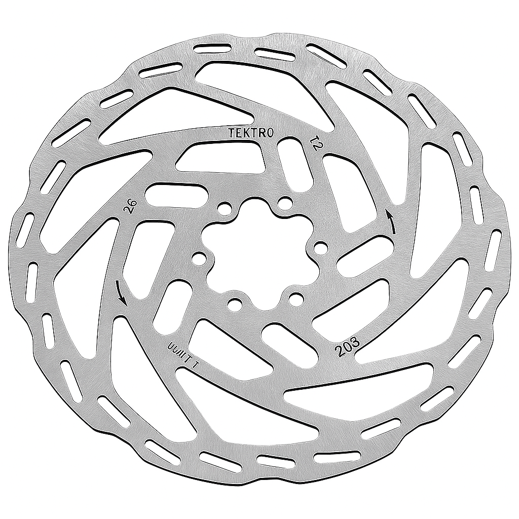 Tektro brake disc tr203-54 203mm 2.3mm 6-hole silver