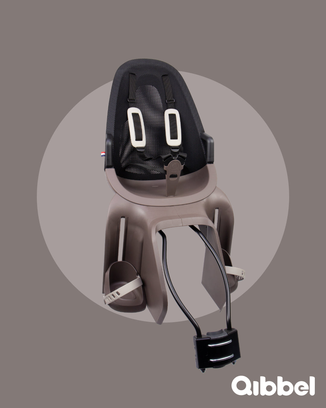 Marco de aire de asiento trasero de Qibbel marrón claro negro