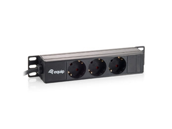 Equipaggiare 333299 Power Strip 3Bay Cee7 4 W. Cavo da 1,8 m, nero (10 pollici)