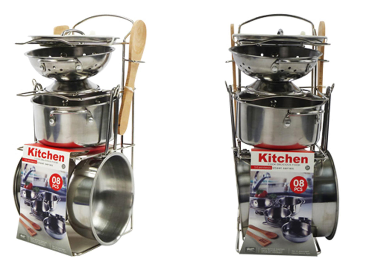 Aro pannenspeelset rvs 8 delig in standaard