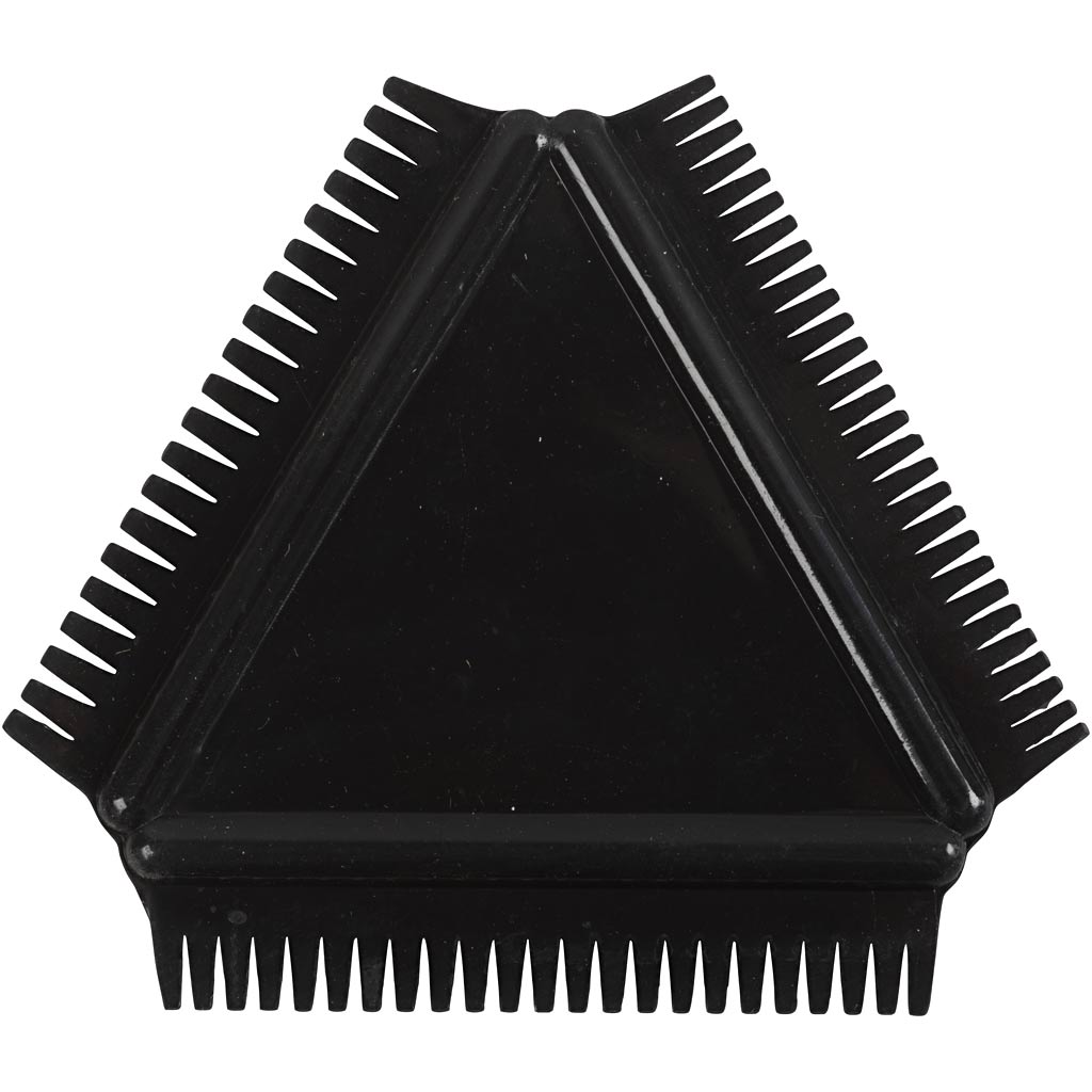 Creativ company structure comb made of rubber, size 9 cm, black, 1 piece