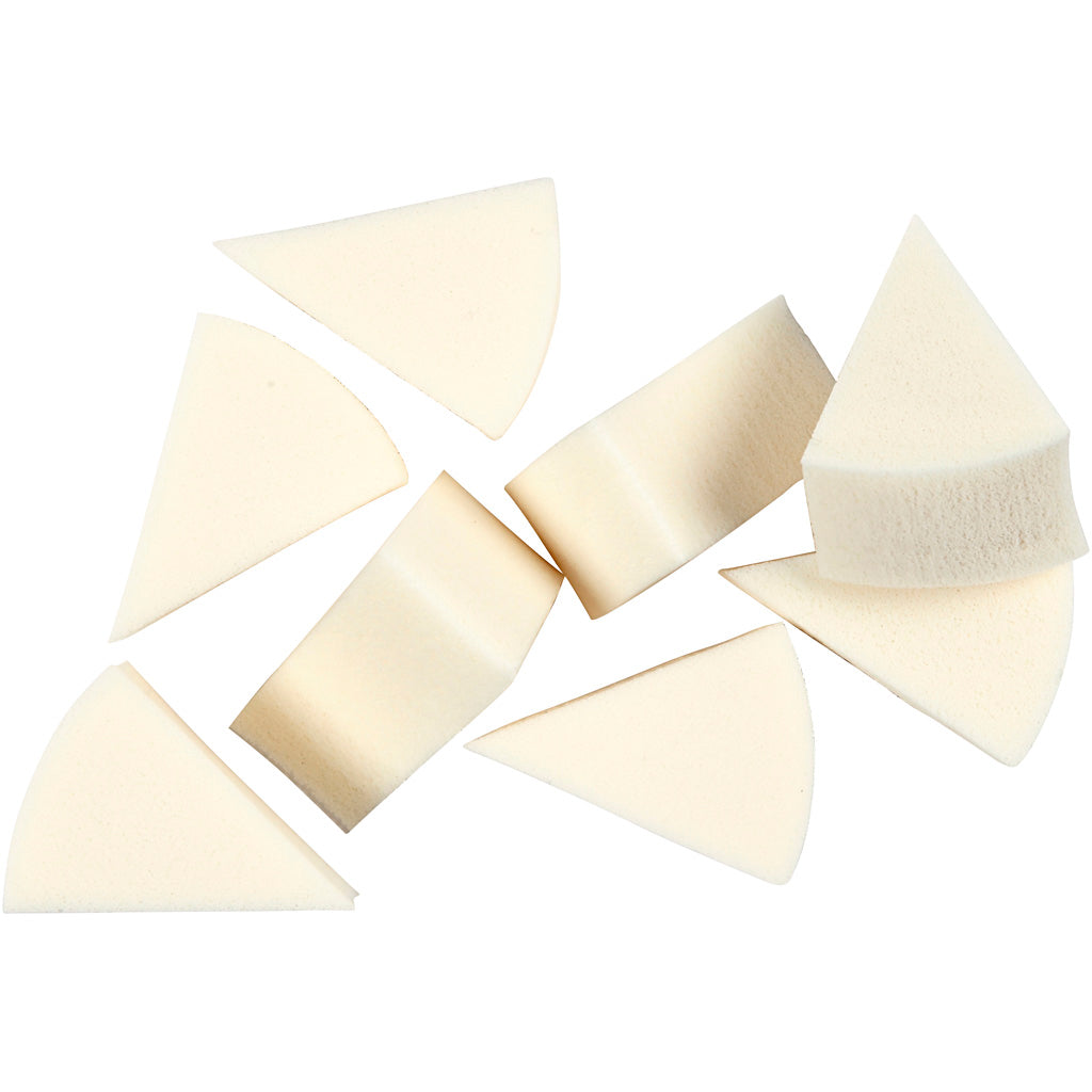 Creativ company sponges, l: 40 mm, w: 25 mm, white, 8 pieces 1 box
