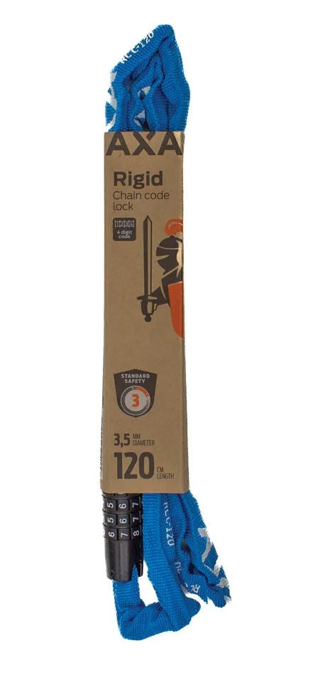 Axa kjedelås rigid rcc kode 120x3,5 - blå