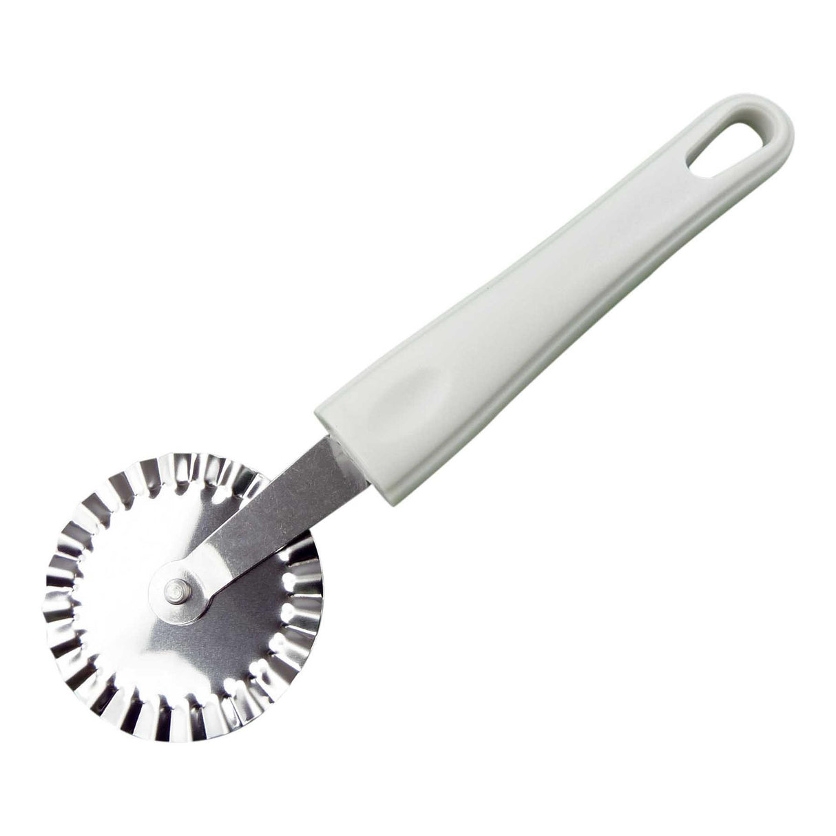 Aro houseware pizzasnijder rvs met wit kunststof heft