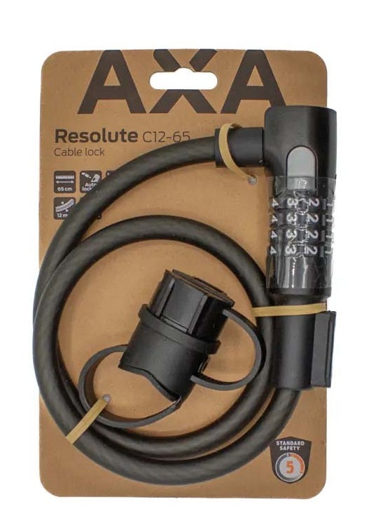 Axa cable lock resolute c12 65 code (card)