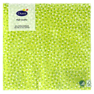 Duni napkins playful dots kiwi 33x33 cm