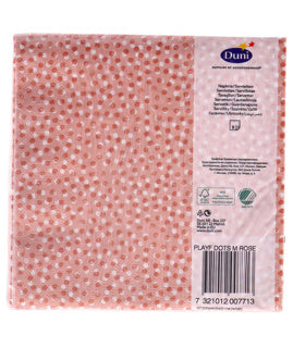 Duni napkins playful dots mellow rose 33x33 cm | 4 pieces