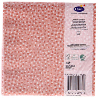 Duni napkins playful dots mellow rose 33x33 cm | 4 pieces