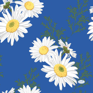 Duni napkins daisy blue 33x33 cm