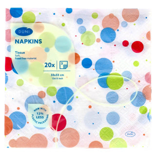 Duni ubrousky slavnostní bubliny multi 33x33 cm | 12 kusů