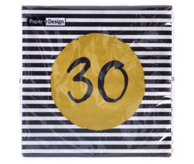 Napkins 30th birthday 33x33 cm