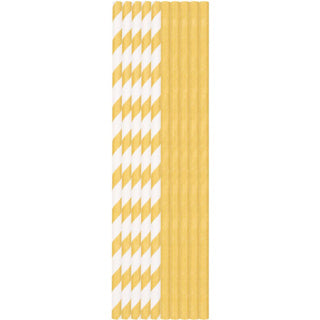 Duni straws, gold 25 pieces paper