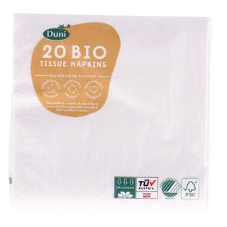 Duni napkins white 24x24 cm