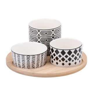 No brand tapas set round 4 pieces
