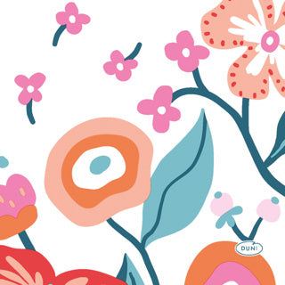 Duni napkins vibrant bloom 24x24 cm