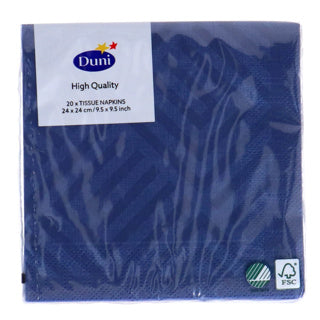 Duni Servietten Mosaik dunkelblau 24x24 cm | 12 Stück