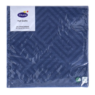 Duni napkins mosaic dark blue 33x33 cm