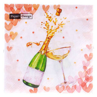 Duni napkins hearts bubbles 33x33 cm