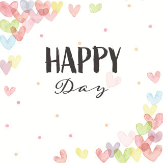 Duni napkins hearts happy 33x33 cm