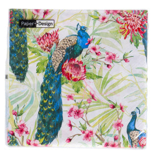 Duni napkins tropic peacock 33x33 cm