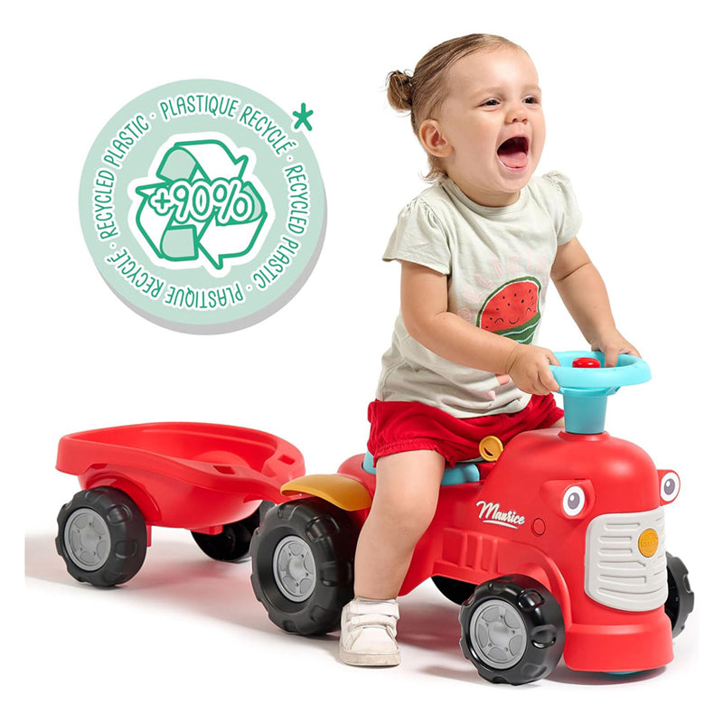 Falklauf -Traktor Maurice mit Anhängerrot