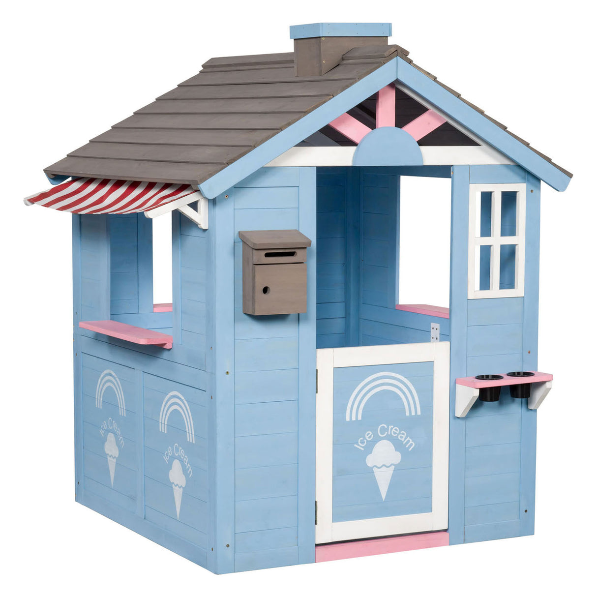 Swinging wooden playhouse ICECREAM