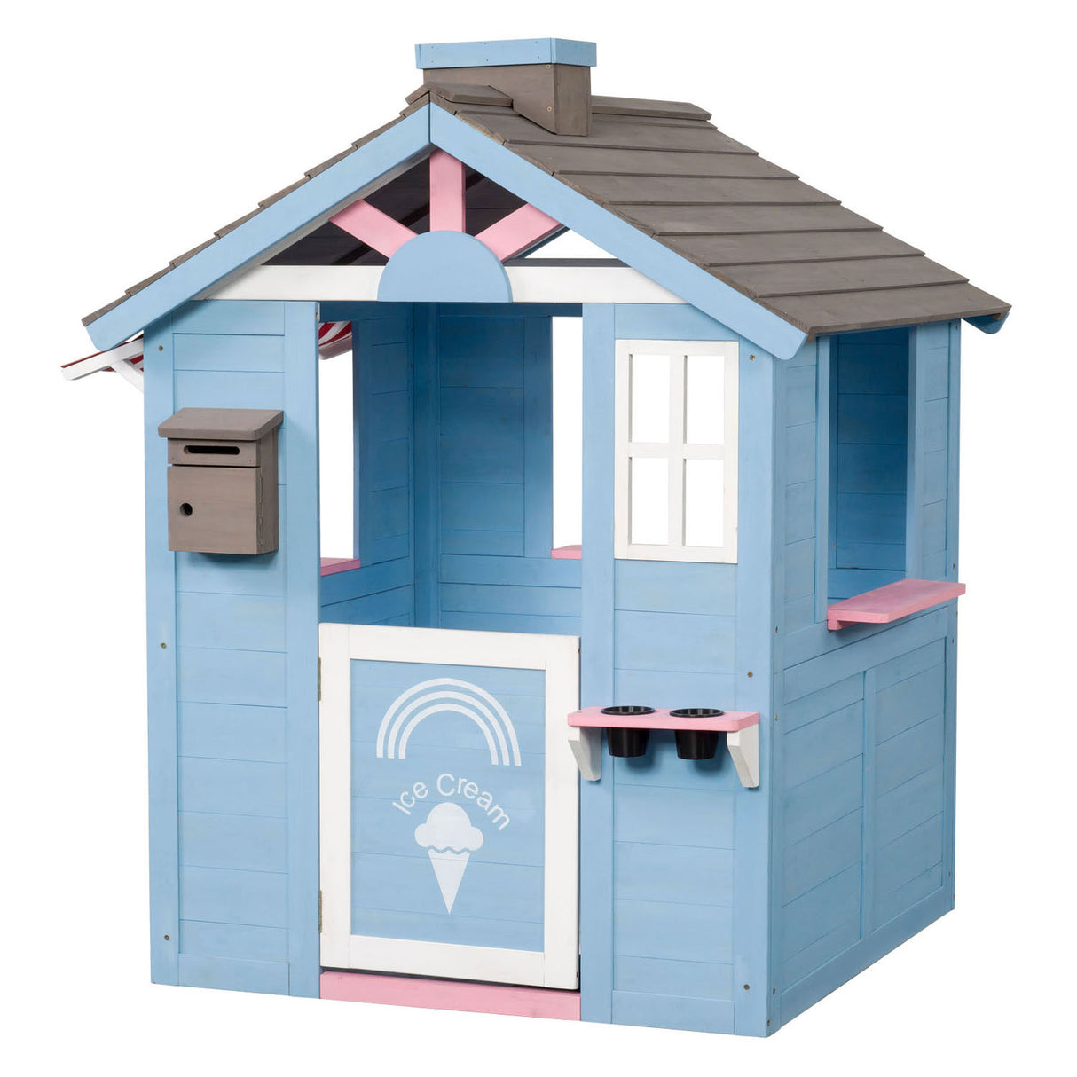 Swinging wooden playhouse ICECREAM
