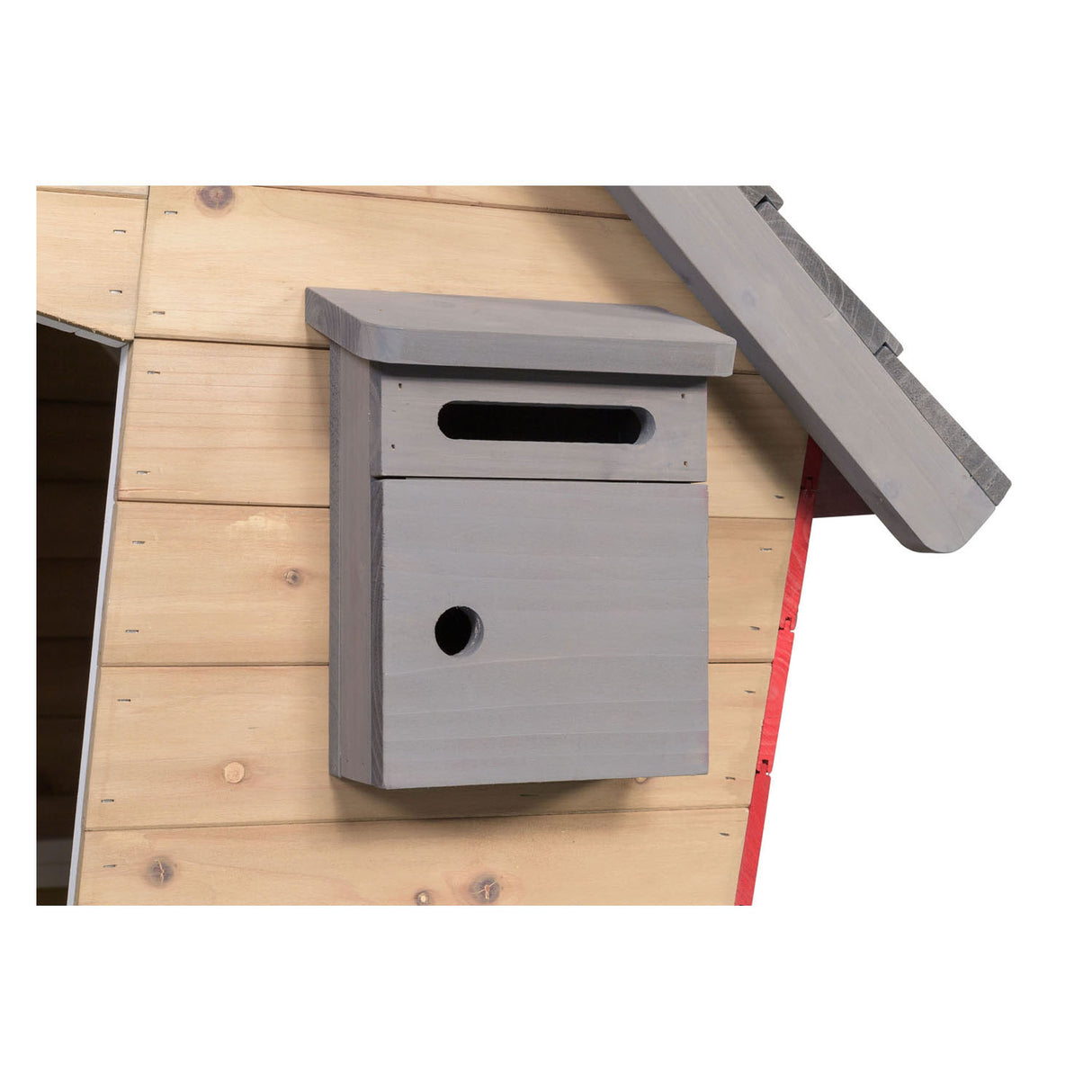 Swinging wooden playhouse fairytale