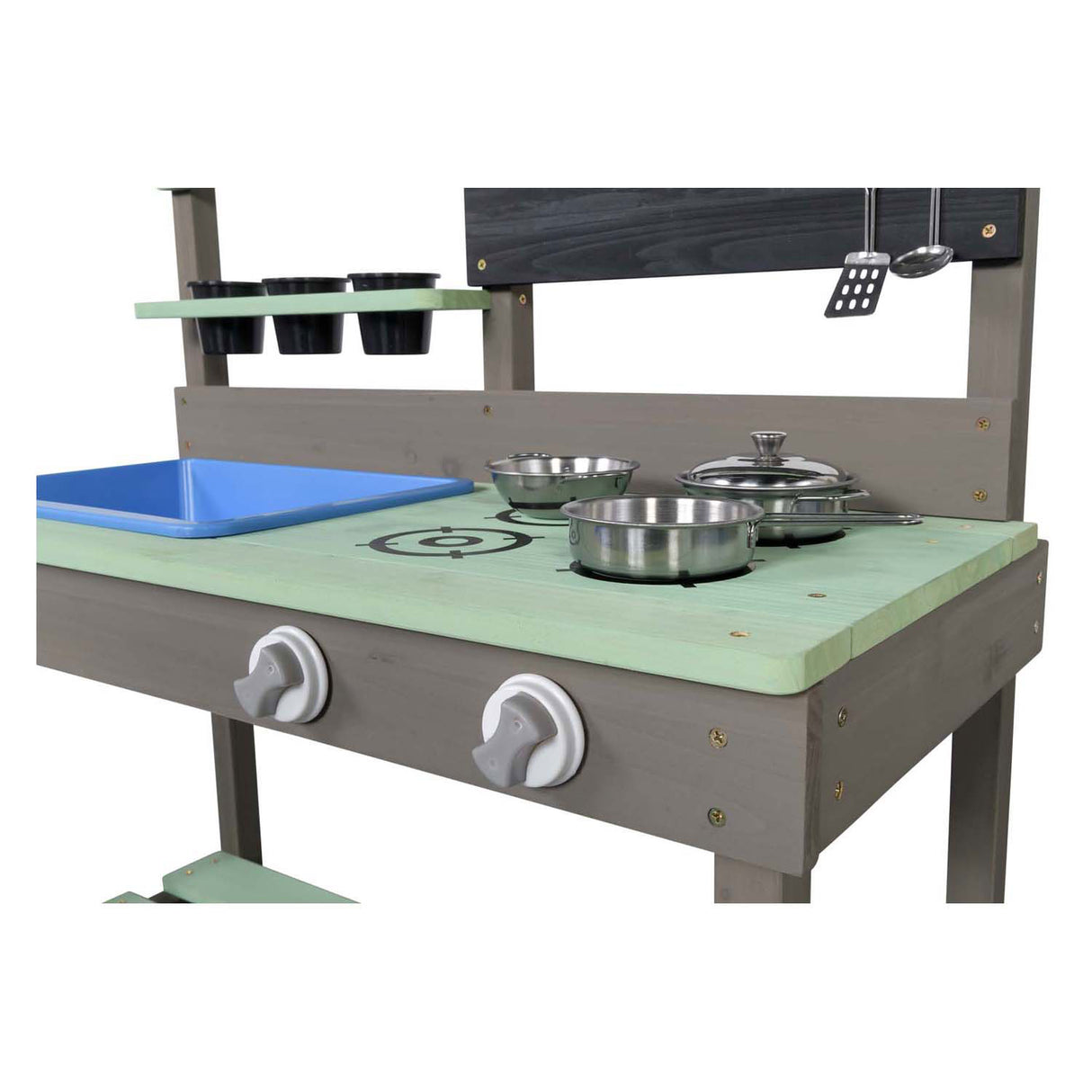 Swingking wooden mud kitchen