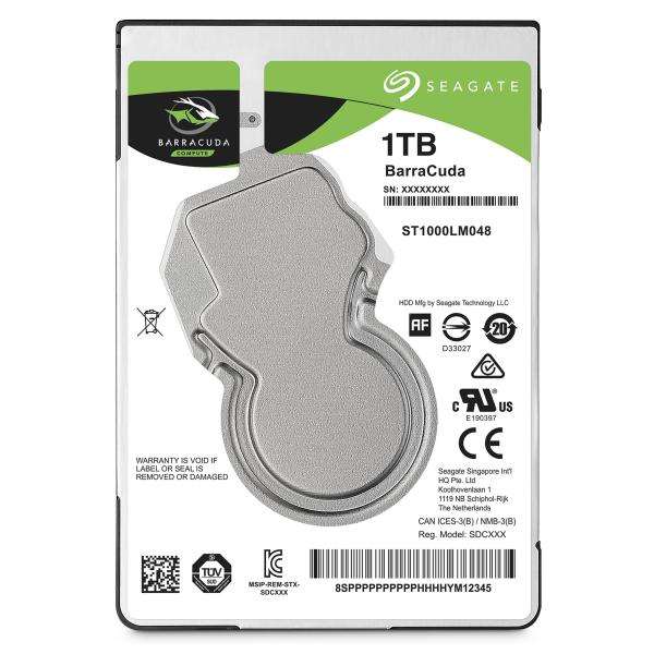 Seagate st1000lm048 barracuda hdd, 1tb, 2.5, sata3 6gbps, 5400 rpm, 128mb, 1.7w