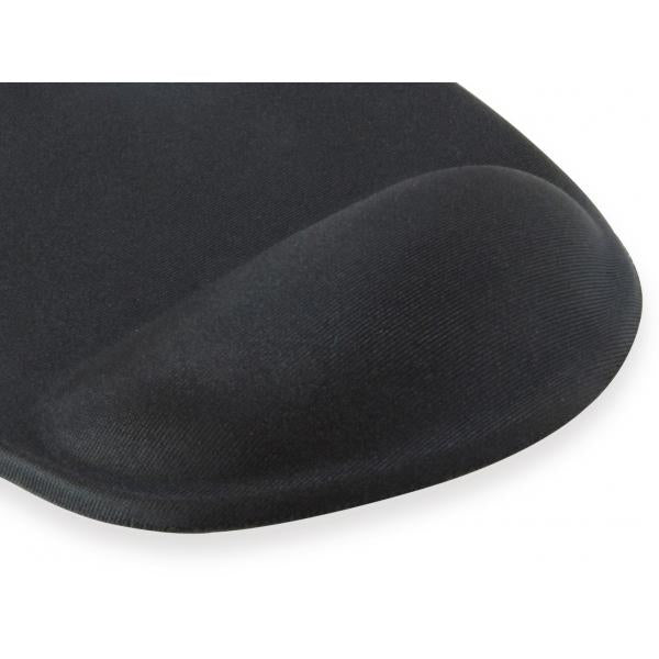 Equip 245014 gel mouse pad, fabric, gel, polyurethane, wrist rest, non-slip base, monotone, black