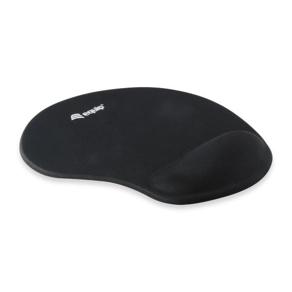 Equip 245014 gel mouse pad, fabric, gel, polyurethane, wrist rest, non-slip base, monotone, black