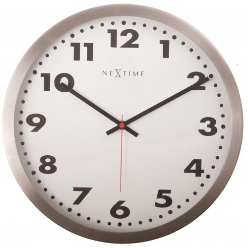 Nexttime clock 2521 arabic, ø33 cm, wall, white