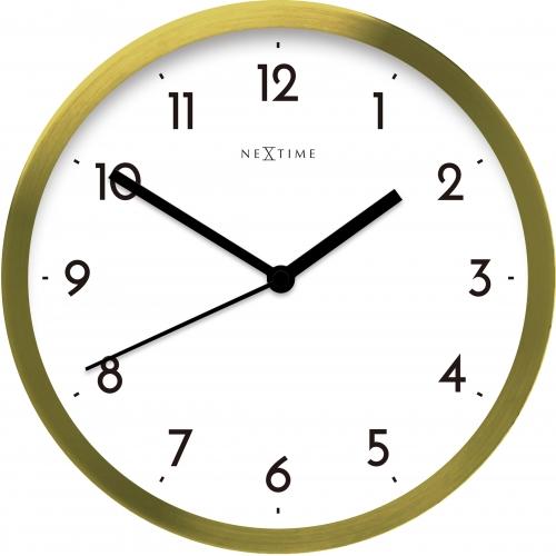 Nextime Klok 2523GW árabe, Ø44 cm, pared, oro blanco