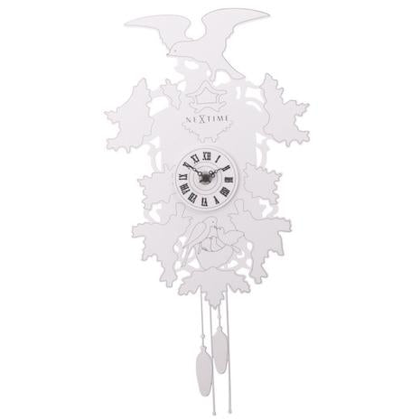 Reloj Nexttime 2988 cuco weeble, 41x21 cm, pared, blanco